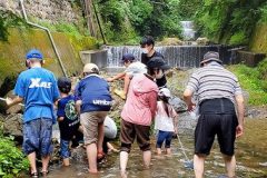 BBQ後の川遊び