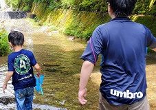 BBQ後の川遊び