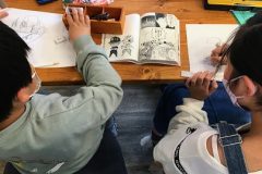 2人でお絵かき中