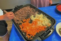 ミートソーススパゲッティ作り